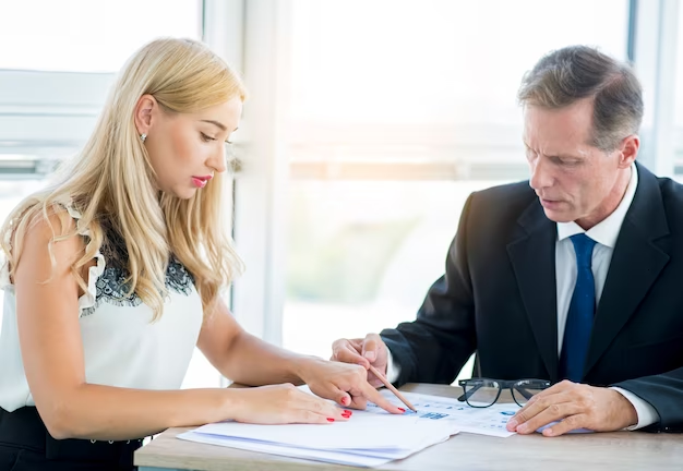 Financial advisor analyzing debt consolidation options.