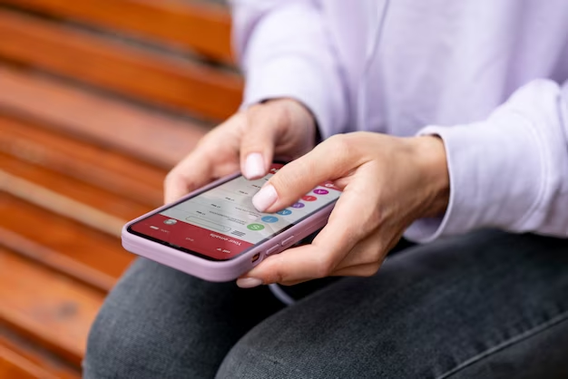 A girl with a phone in her hand